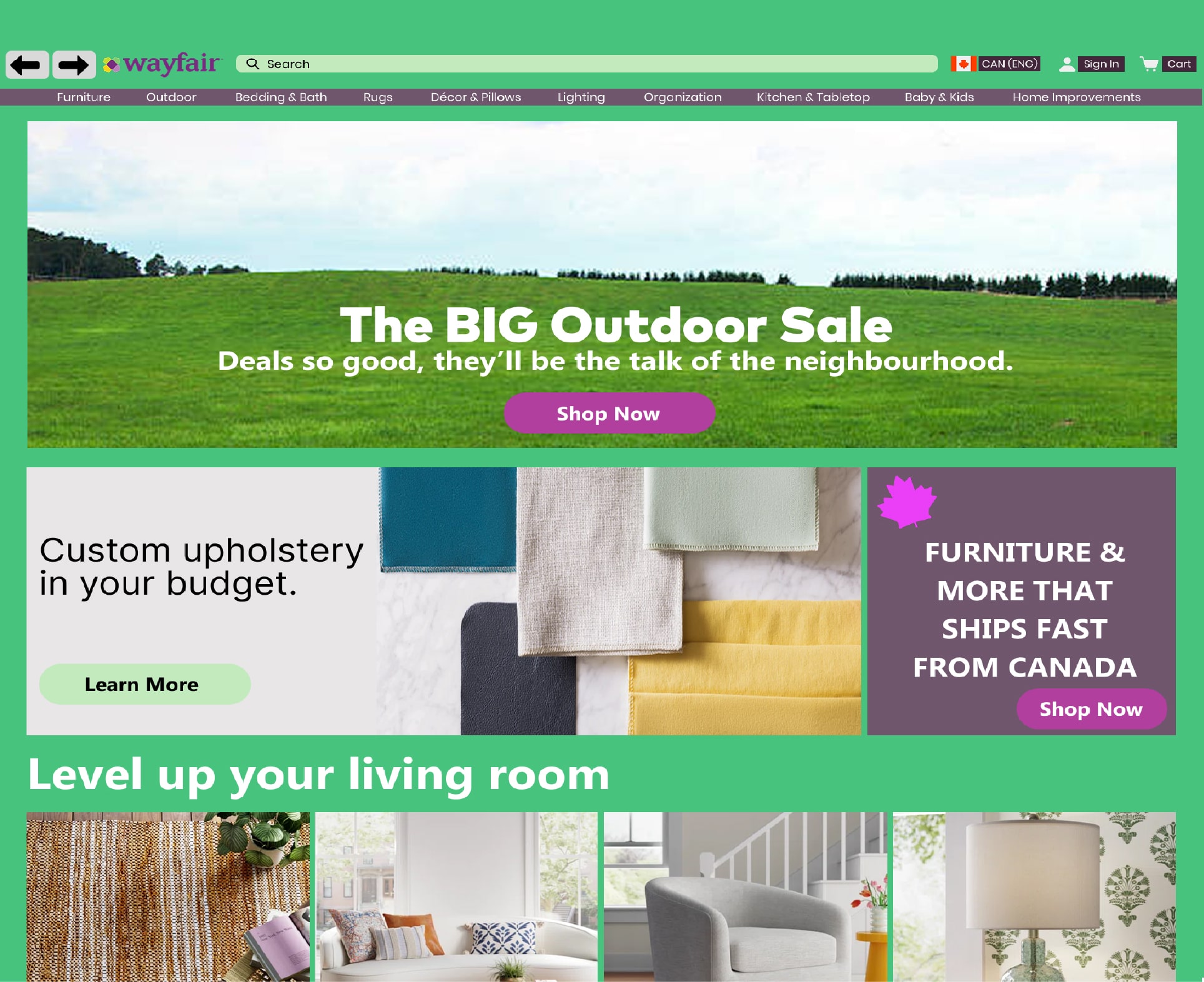 Wayfair Website Redesign